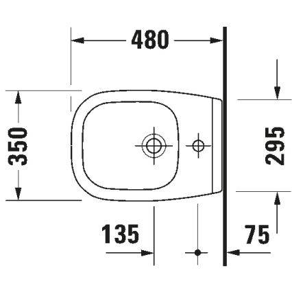 Duravit 22371500002 - Závěsný bidet D-CODE keramika/lesklá bílá