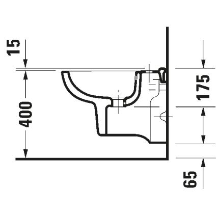 Duravit 22371500002 - Závěsný bidet D-CODE keramika/lesklá bílá