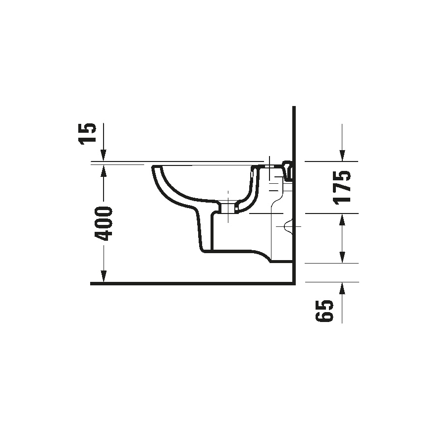 Duravit 22371500002 - Závěsný bidet D-CODE keramika/lesklá bílá