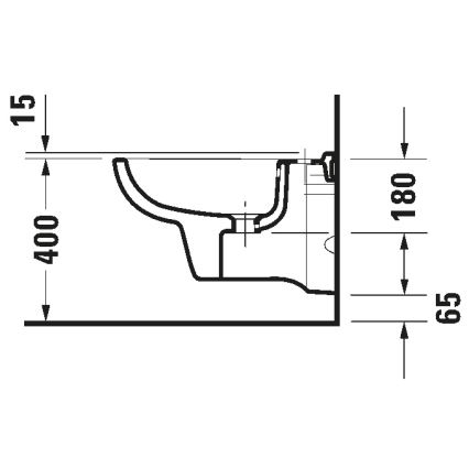 Duravit 22571500002 - Závěsný bidet D-CODE keramika/lesklá bílá