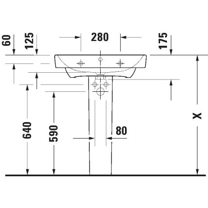 Duravit 23756500002 - Závěsné umyvadlo D-NEO 65x46 cm keramika/lesklá bílá