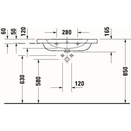 Duravit 23998000002 - Závěsné umyvadlo D-CODE 80x48 cm keramika/lesklá bílá