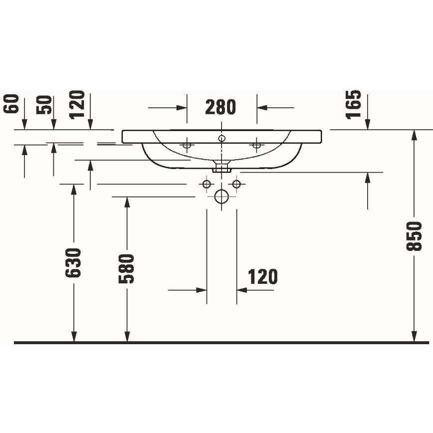 Duravit 23998000002 - Závěsné umyvadlo D-CODE 80x48 cm keramika/lesklá bílá