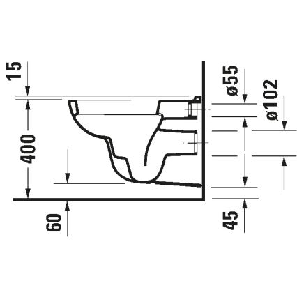 Duravit 25350900002 - Závěsné WC D-CODE keramika/lesklá bílá
