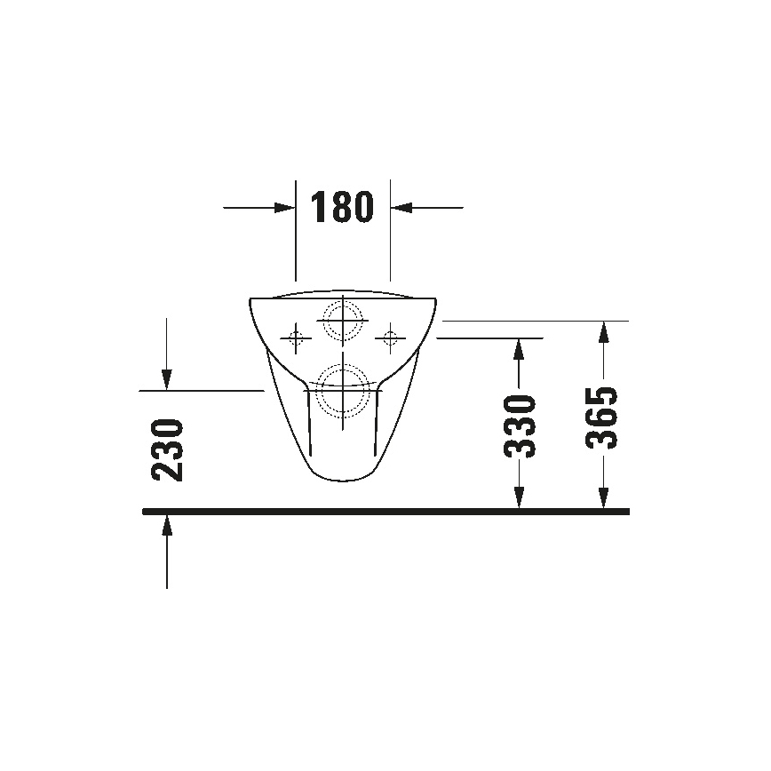 Duravit 25350900002 - Závěsné WC D-CODE keramika/lesklá bílá