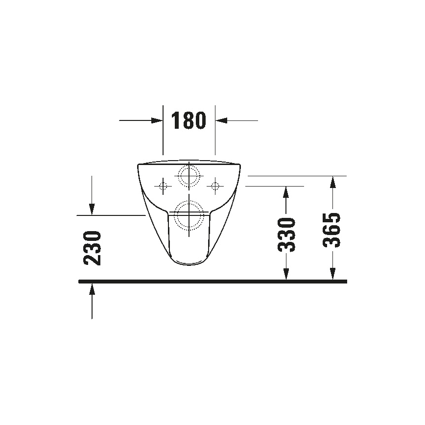 Duravit 25700920002 - Závěsné Rimless WC D-CODE keramika/lesklá bílá