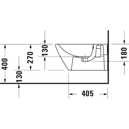 Duravit 27271500002 - Závěsný bidet D-CODE keramika/lesklá bílá
