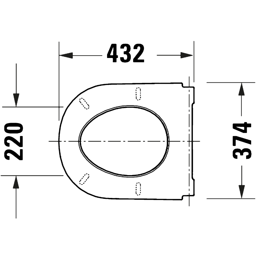 Duravit 28210000 - Záchodové prkénko D-CODE 37,4x43,3 cm bílá