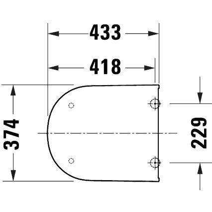 Duravit 28210000 - Záchodové prkénko D-CODE 37,4x43,3 cm bílá