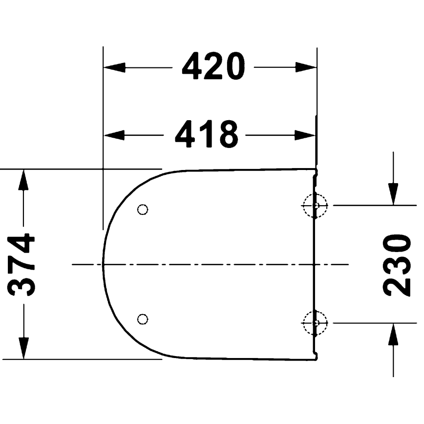 Duravit 28310000 - Záchodové prkénko D-CODE 37,4x42 cm bílá