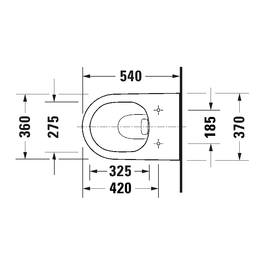 Duravit 29030900212 - Závěsné WC Rimless D-CODE keramika/lesklá bílá