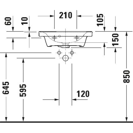Duravit 742500060 - Závěsné umyvadlo D-NEO 50x40 cm keramika/lesklá bílá