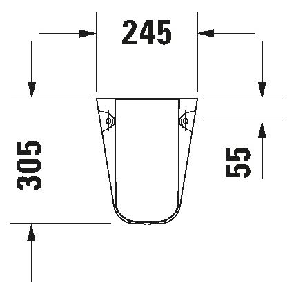 Duravit 8571800002 - Kryt na sifon D-CODE 30x26,8 cm keramika/lesklá bílá
