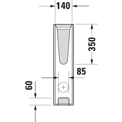Duravit 8632700002 - Kryt na sifon D-CODE 70,5x19 cm keramika/lesklá bílá