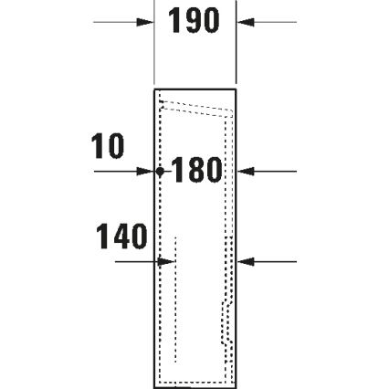 Duravit 8632700002 - Kryt na sifon D-CODE 70,5x19 cm keramika/lesklá bílá