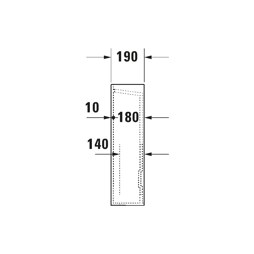 Duravit 8632700002 - Kryt na sifon D-CODE 70,5x19 cm keramika/lesklá bílá