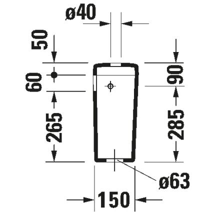 Duravit 927000004 - Splachovací nádržka pro WC D-CODE 6/3l keramika/bílá