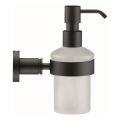 Duravit 99164600 - Nástěnný dávkovač mýdla D-CODE 390 ml mléčné sklo/matná černá