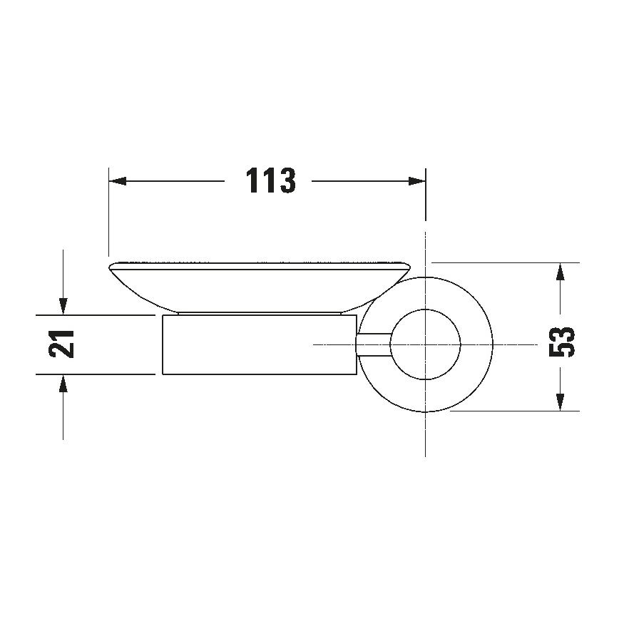 Duravit 99174600 - Nástěnná mýdlenka D-CODE levá matná černá