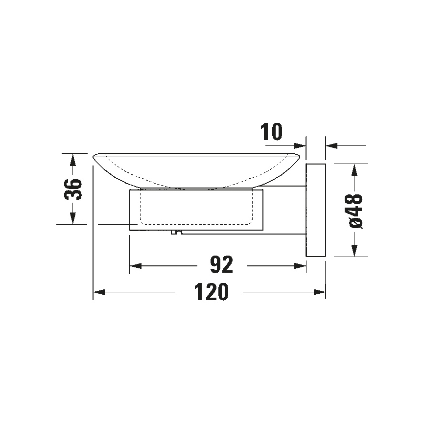 Duravit 99181000 - Nástěnná mýdlenka D-CODE pravá lesklý chrom