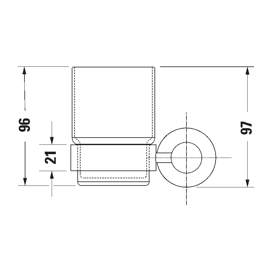 Duravit 99194600 - Nástěnný stojánek na zubní kartáčky D-CODE levá matná černá