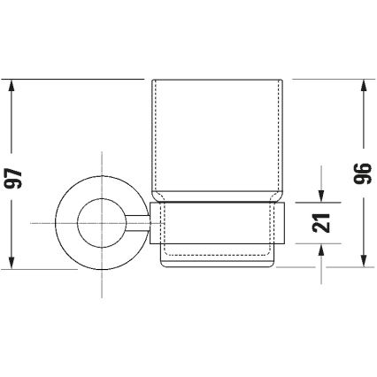 Duravit 99201000 - Nástěnný stojánek na zubní kartáčky D-CODE pravá lesklý chrom