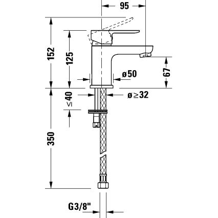 Duravit DC1013002046 - Umyvadlová baterie D-CODE matná černá