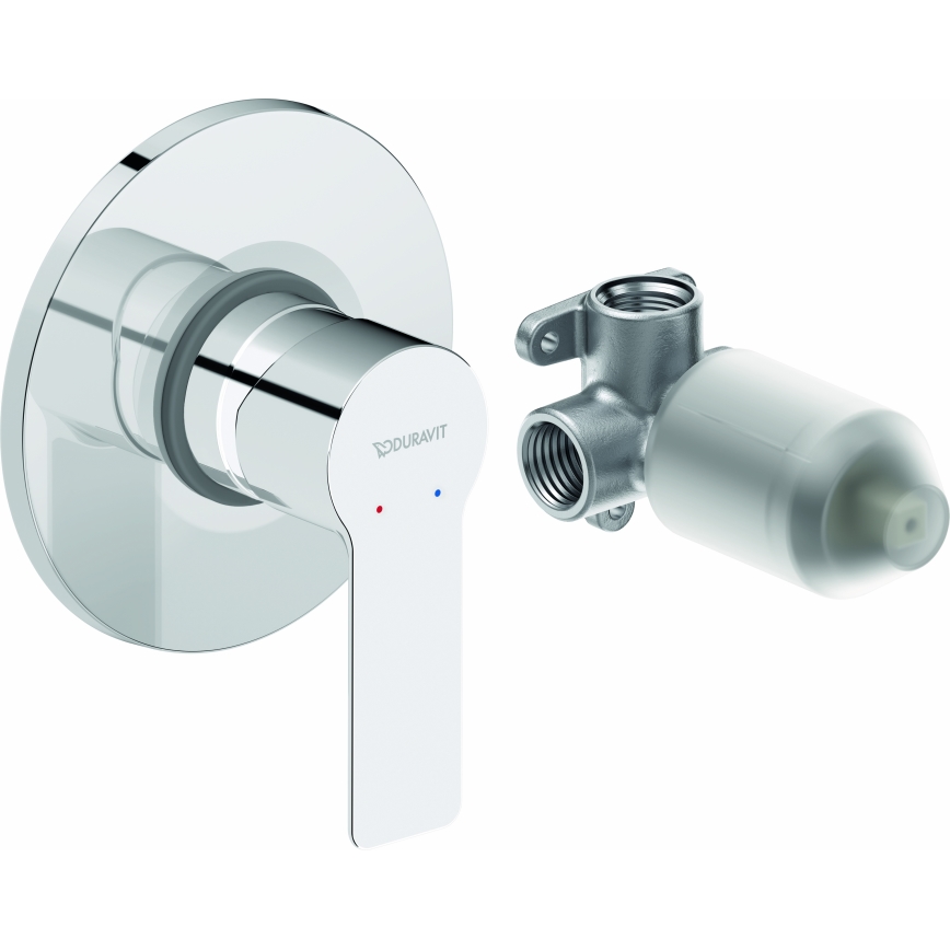 Duravit DC4210007010 - Sprchová baterie pro podomítkovou instalaci D-CODE lesklý chrom