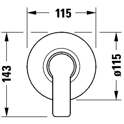 Duravit DC4210007010 - Sprchová baterie pro podomítkovou instalaci D-CODE lesklý chrom