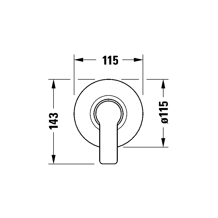 Duravit DC4210007010 - Sprchová baterie pro podomítkovou instalaci D-CODE lesklý chrom