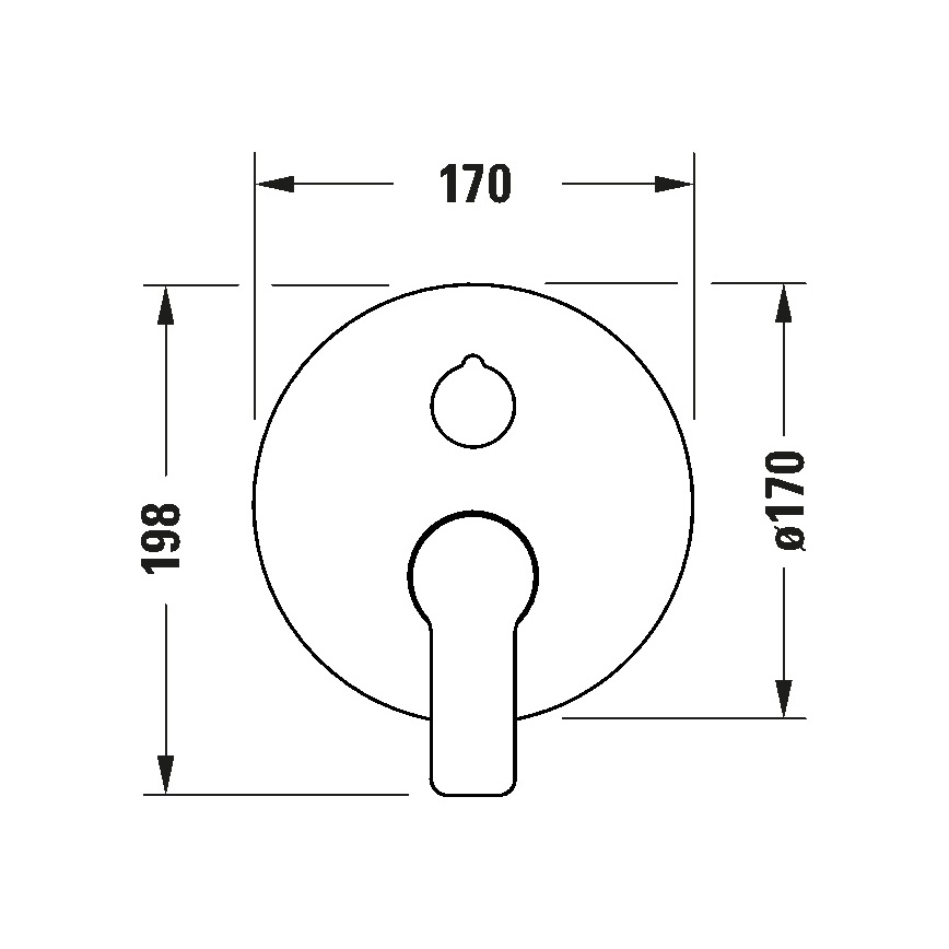 Duravit DC4210012010 - Sprchová baterie pro podomítkovou instalaci D-CODE lesklý chrom