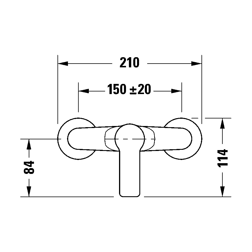 Duravit DC4230001046 - Sprchová baterie D-CODE matná černá