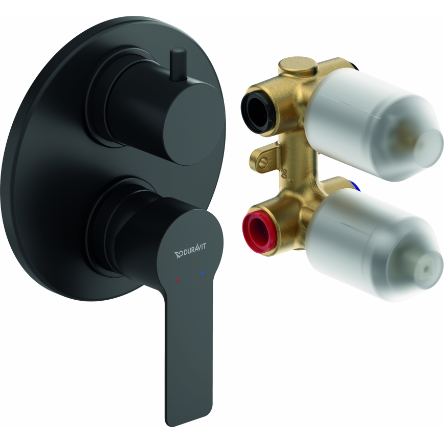 Duravit DC5210008046 - Sprchová baterie pro podomítkovou instalaci D-CODE matná černá