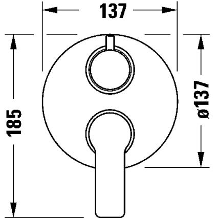 Duravit DC5210008046 - Sprchová baterie pro podomítkovou instalaci D-CODE matná černá