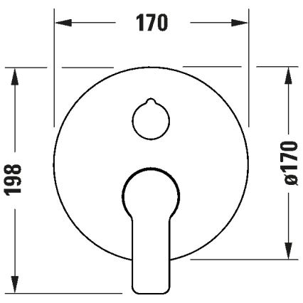 Duravit DC5210012010 - Vanová baterie pro podomítkovou instalaci D-CODE lesklý chrom