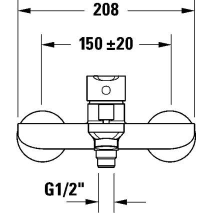 Duravit DC5230001010 - Vanová baterie D-CODE lesklý chrom