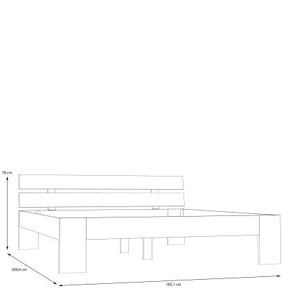 Dvojlůžková postel PIROA 180x200 cm béžová