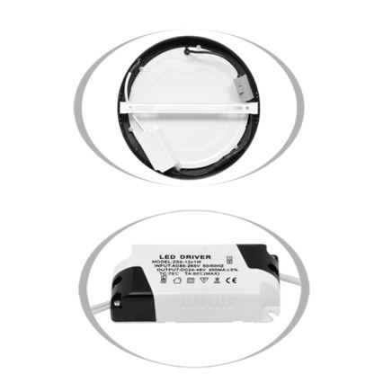 LED Stropní svítidlo LADA LED/12W/230V 3000/4000/6000K pr. 17 cm černá