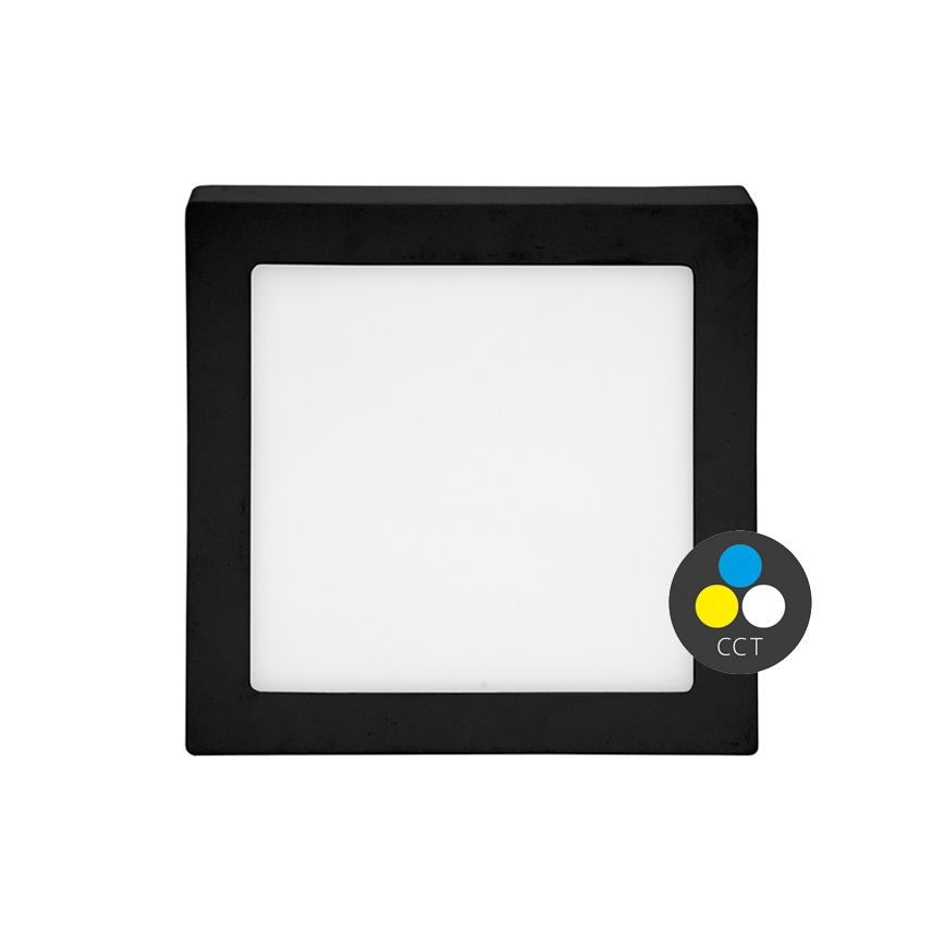 LED Stropní svítidlo RAFA LED/12W/230V 3000/4000/6000K 17x17 cm černá