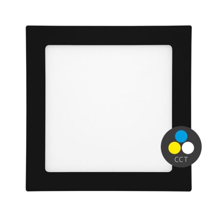 LED Koupelnové podhledové svítidlo RAFA LED/12W/230V 3000/4000/6000K 17x17 cm IP44 černá