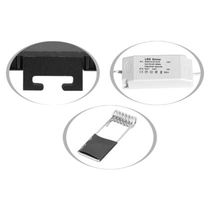 LED Koupelnové podhledové svítidlo RAFA LED/25W/230V 3000/4000/6000K 30x30 cm IP44 černá