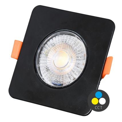 LED Stmívatelné podhledové svítidlo KENT LED/3/5/7W/230V3000/4000/6000K 9x9 cm černá