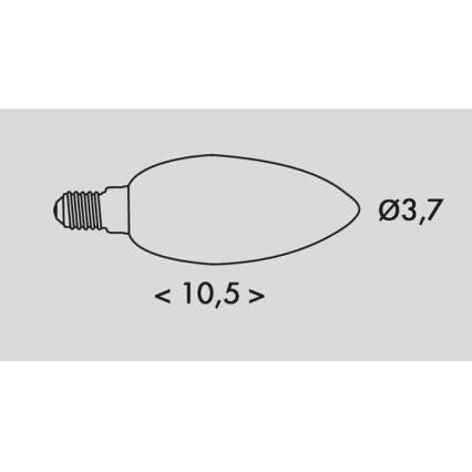 LED Žárovka RETRO C37 E14/2W/230V 3000K 320lm