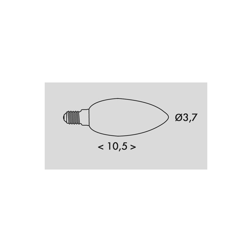 LED Žárovka RETRO C37 E14/2W/230V 3000K 320lm