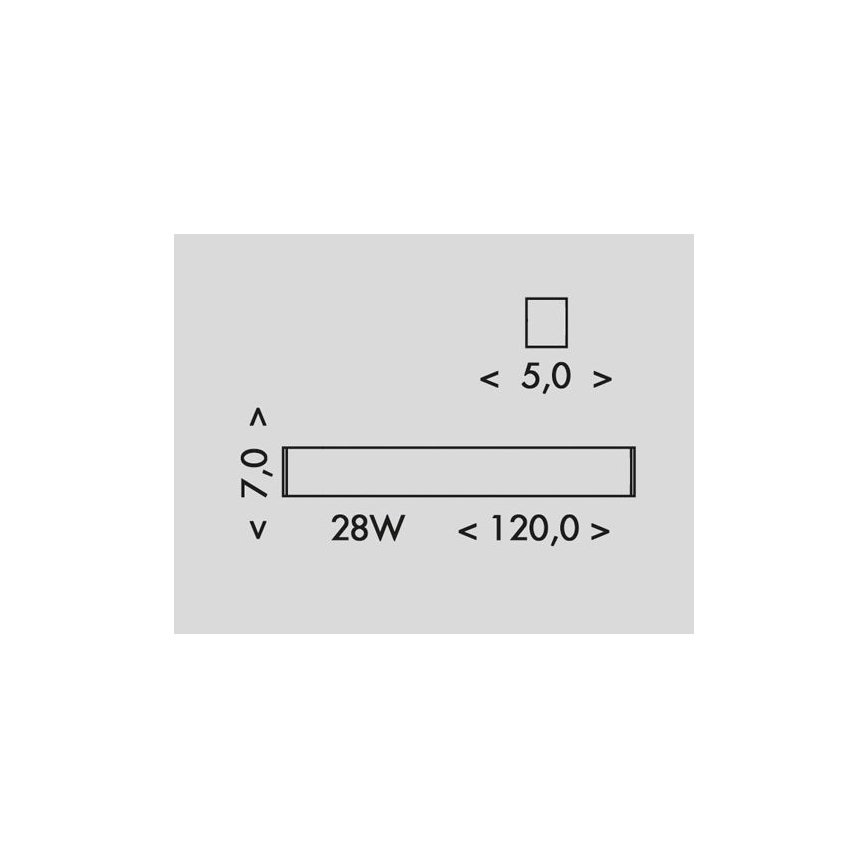 LED Stropní svítidlo DONAR LED/28W/230V 4000K 120 cm černá