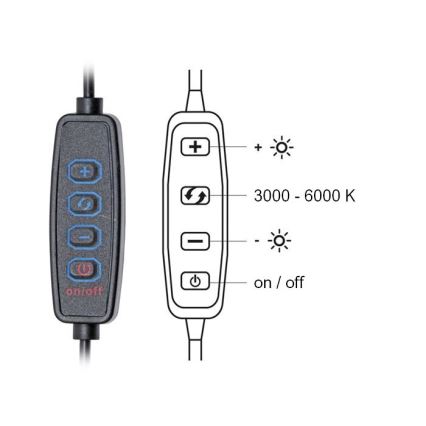 LED Stmívatelná stolní lampa LIPA LED/10W/230V 3000-6000K bílá