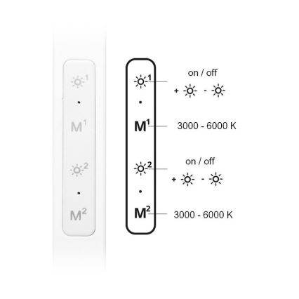 LED Stmívatelná stolní lampa SPACE LED/8W + LED/11W/230V 3000-6000K bílá