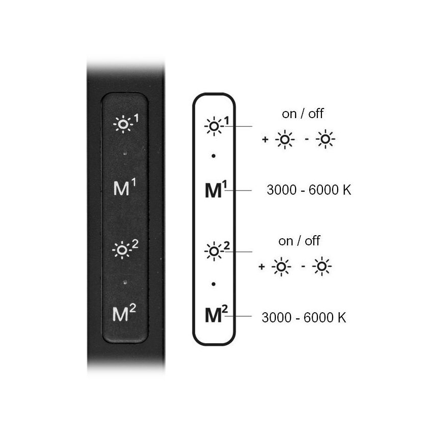 LED Stmívatelná stolní lampa SPACE LED/8W + LED/11W/230V 3000-6000K černá