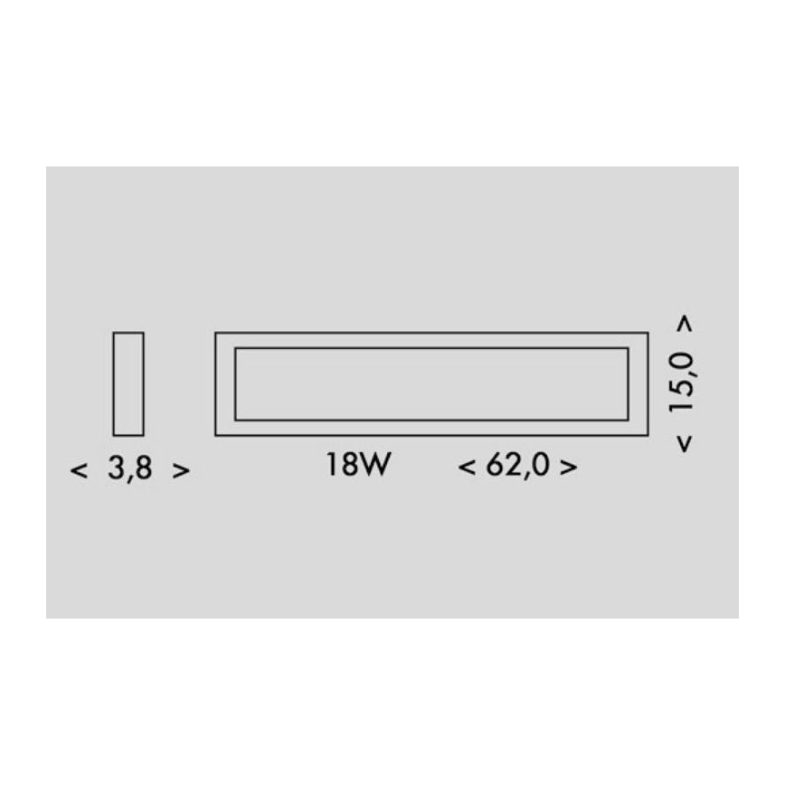 LED Stropní svítidlo PILO LED/18W/230V 4100K 62 cm černá