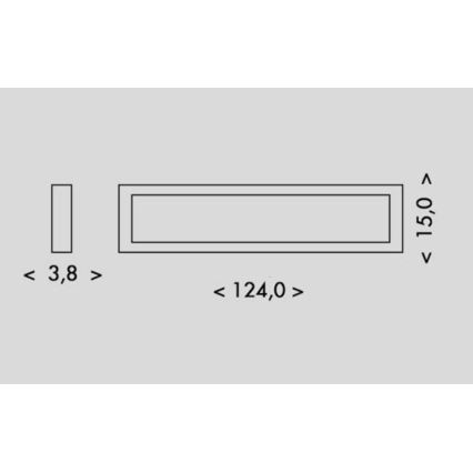 LED Stropní svítidlo PILO LED/36W/230V 4100K 124 cm černá